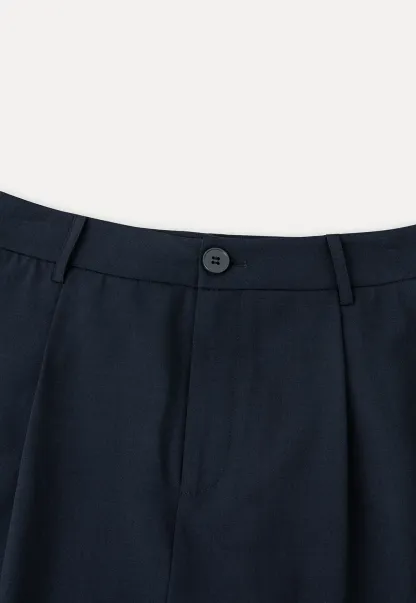 Wide Leg Pleated Casual Pants
