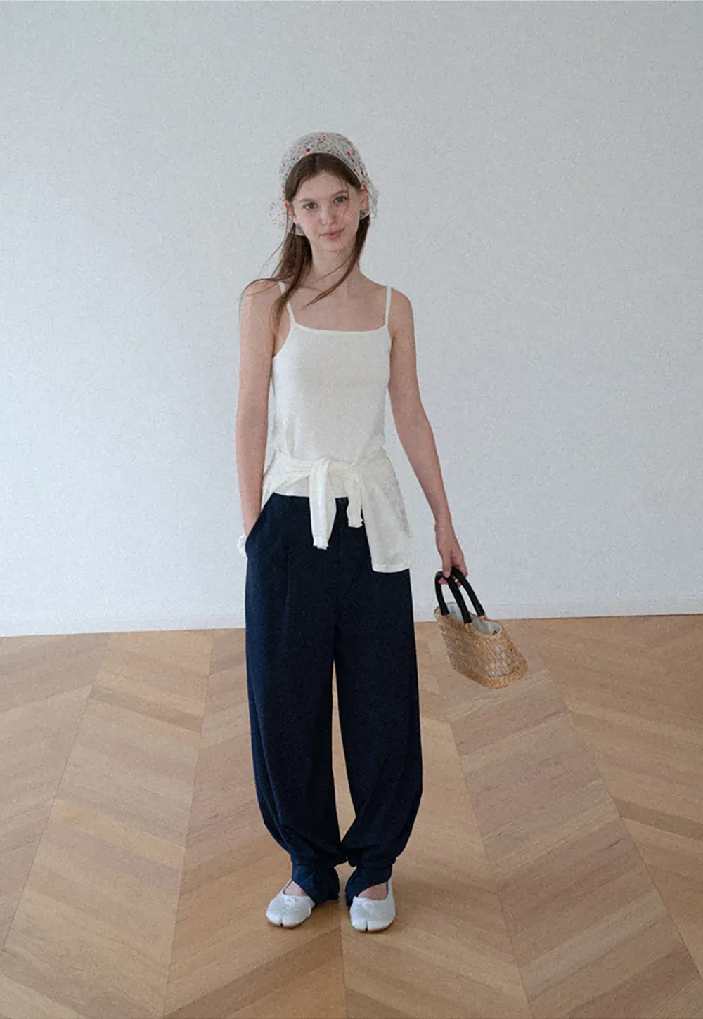 Wide Leg Pleated Casual Pants