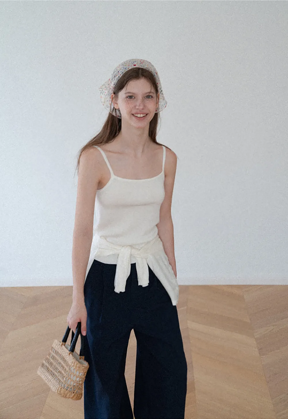 Wide Leg Pleated Casual Pants