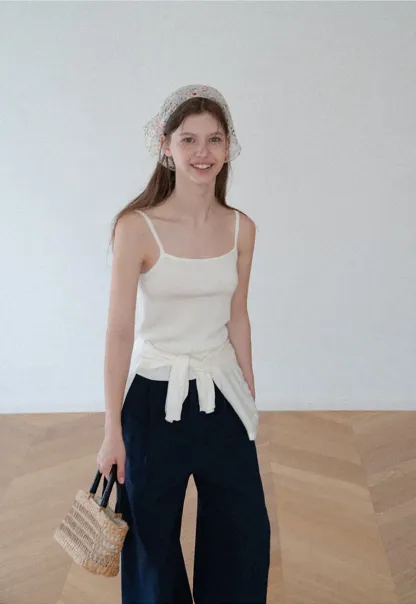 Wide Leg Pleated Casual Pants