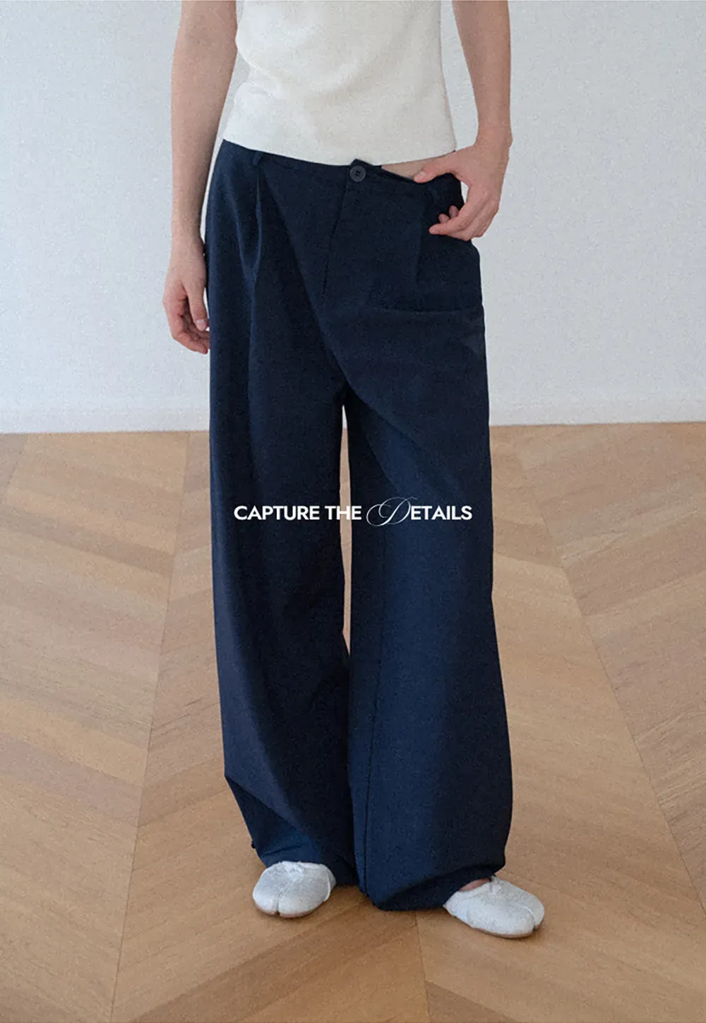 Wide Leg Pleated Casual Pants