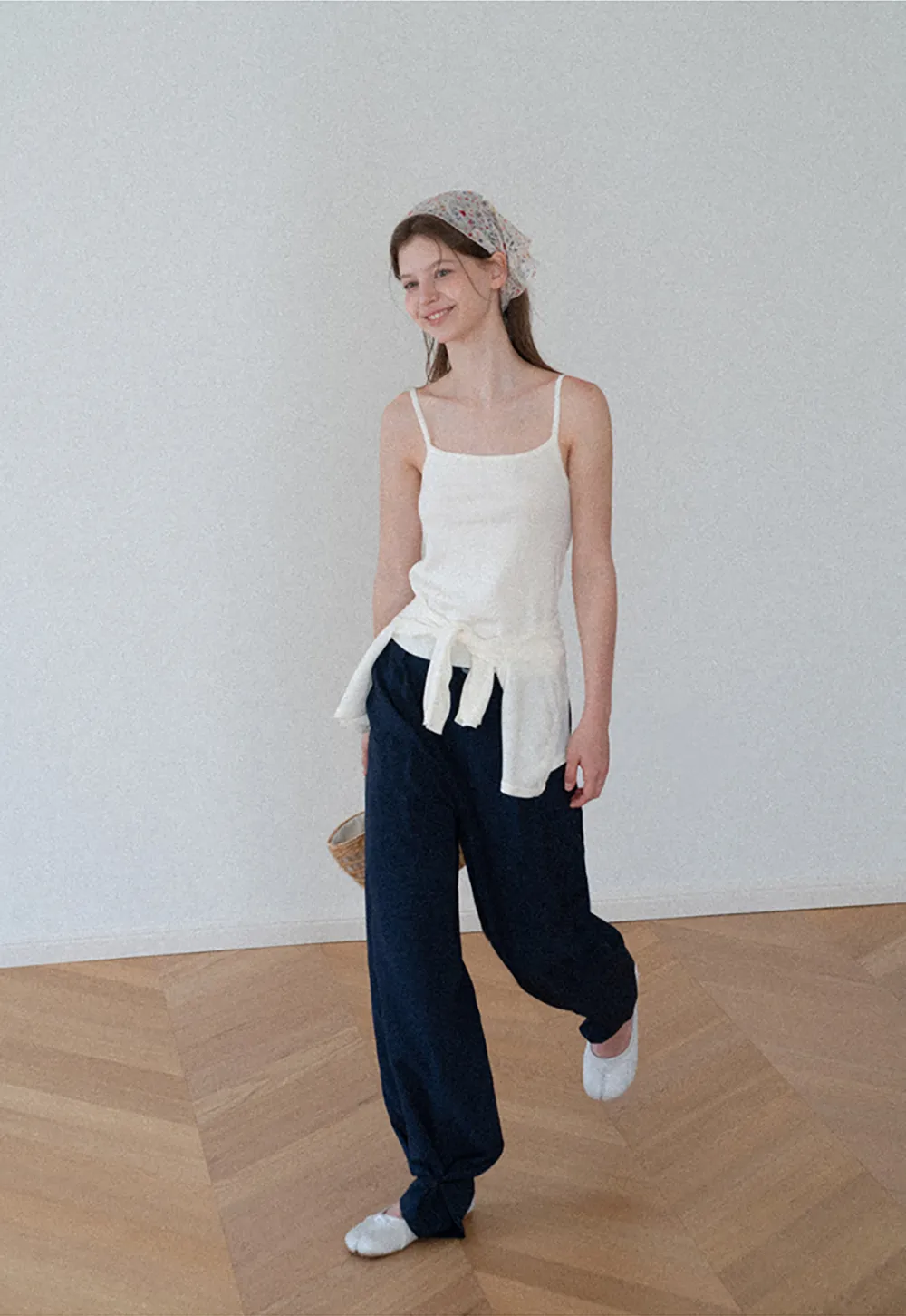 Wide Leg Pleated Casual Pants