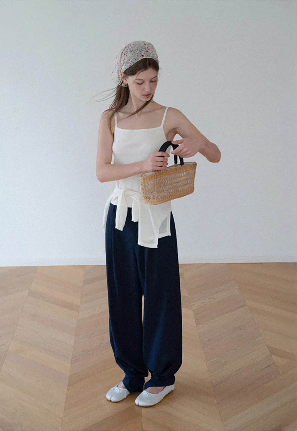Wide Leg Pleated Casual Pants