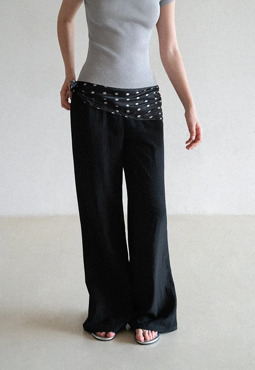 Wide Leg Flowy Casual Pants