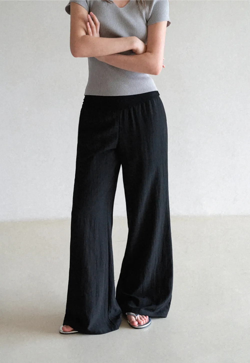 Wide Leg Flowy Casual Pants