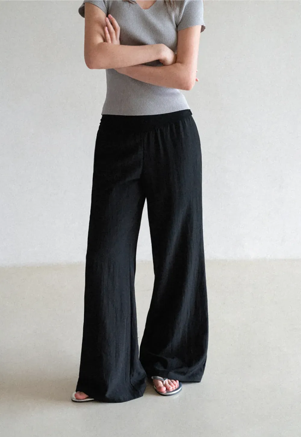 Wide Leg Flowy Casual Pants