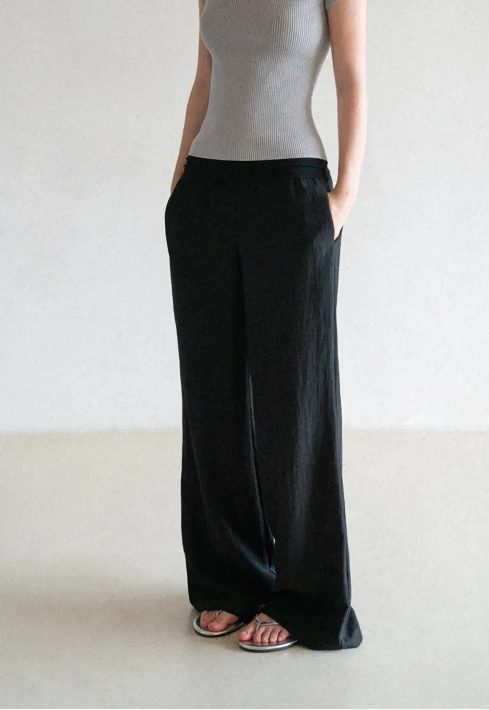 Wide Leg Flowy Casual Pants