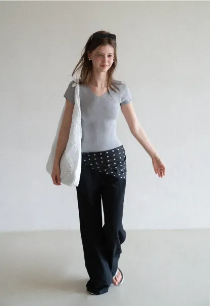 Wide Leg Flowy Casual Pants