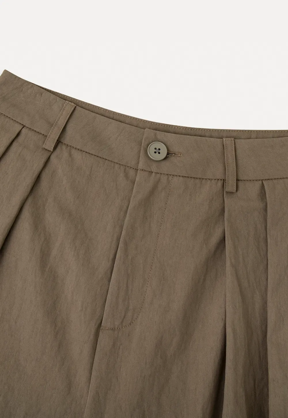 Pleated Wide Leg Cropped Casual Pants