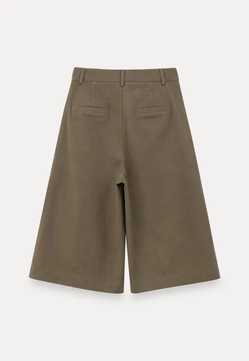 Pleated Wide Leg Cropped Casual Pants