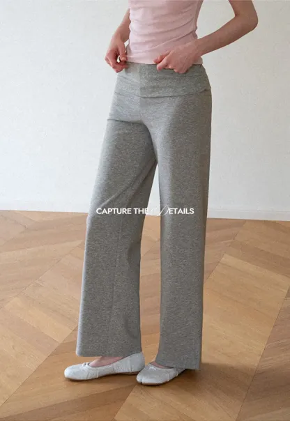 High Waist Wide Leg Relaxed Fit Casual Pants
