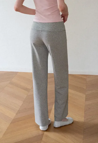 High Waist Wide Leg Relaxed Fit Casual Pants