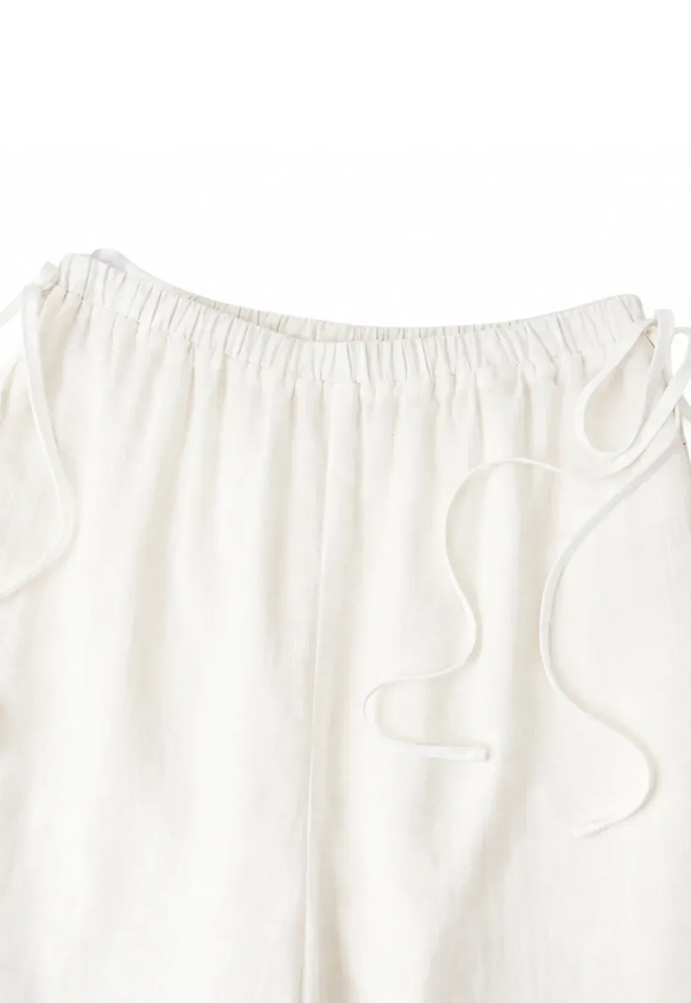 High Waist Drawstring Wide Leg Casual Pants