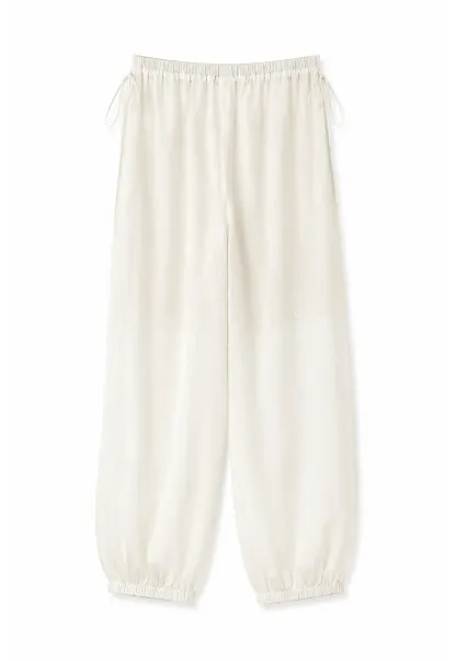 High Waist Drawstring Wide Leg Casual Pants