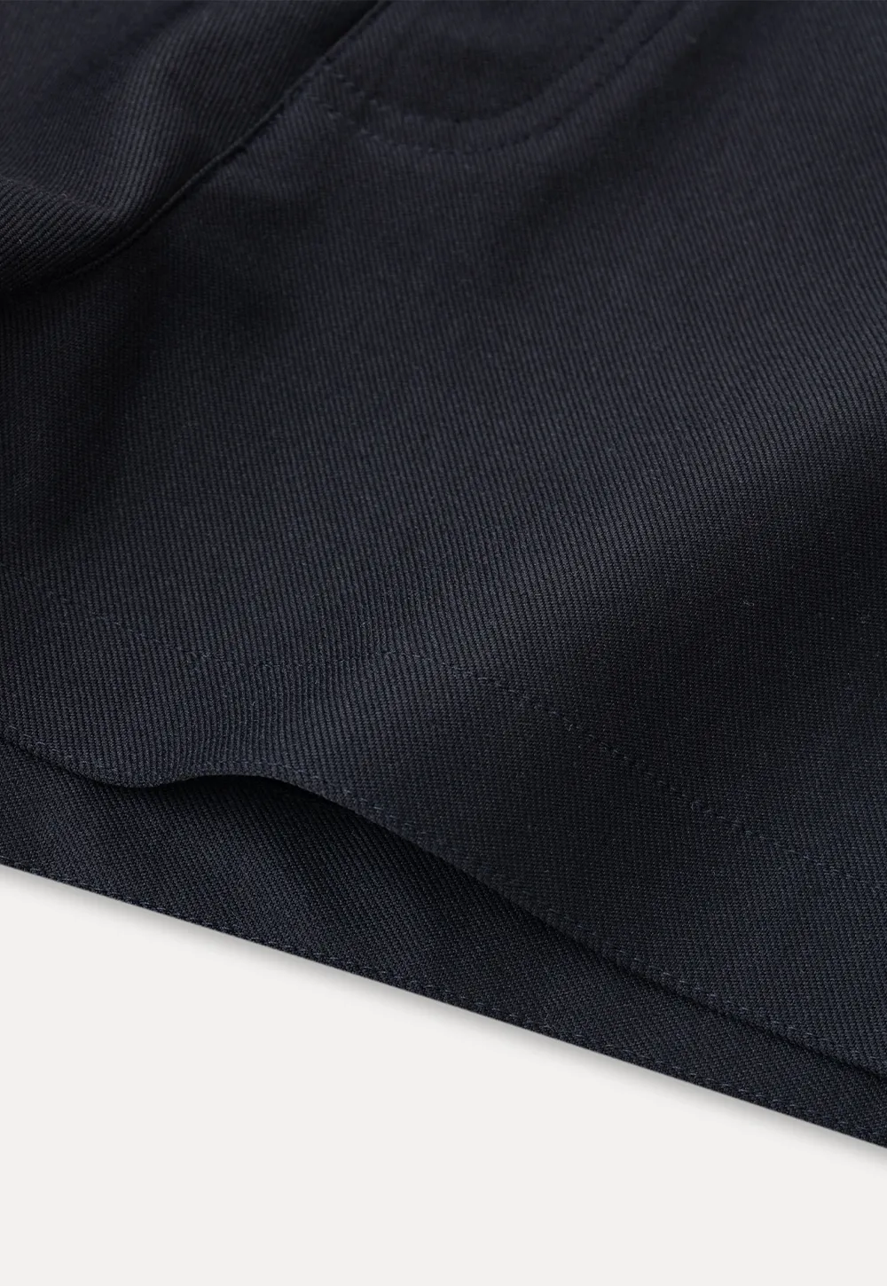 High Waist Structured Cotton Shorts