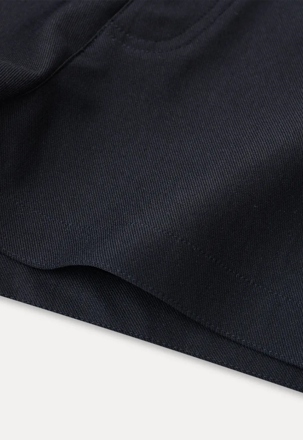 High Waist Structured Cotton Shorts