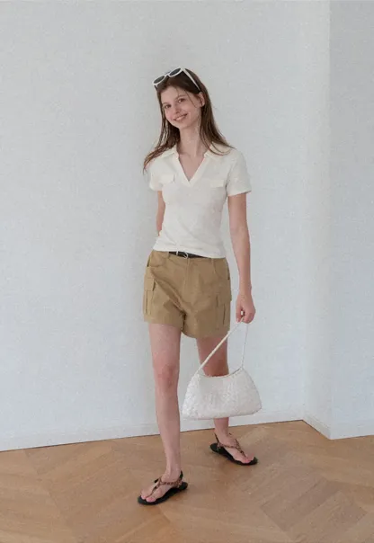 Cargo Pocket High Waist Shorts