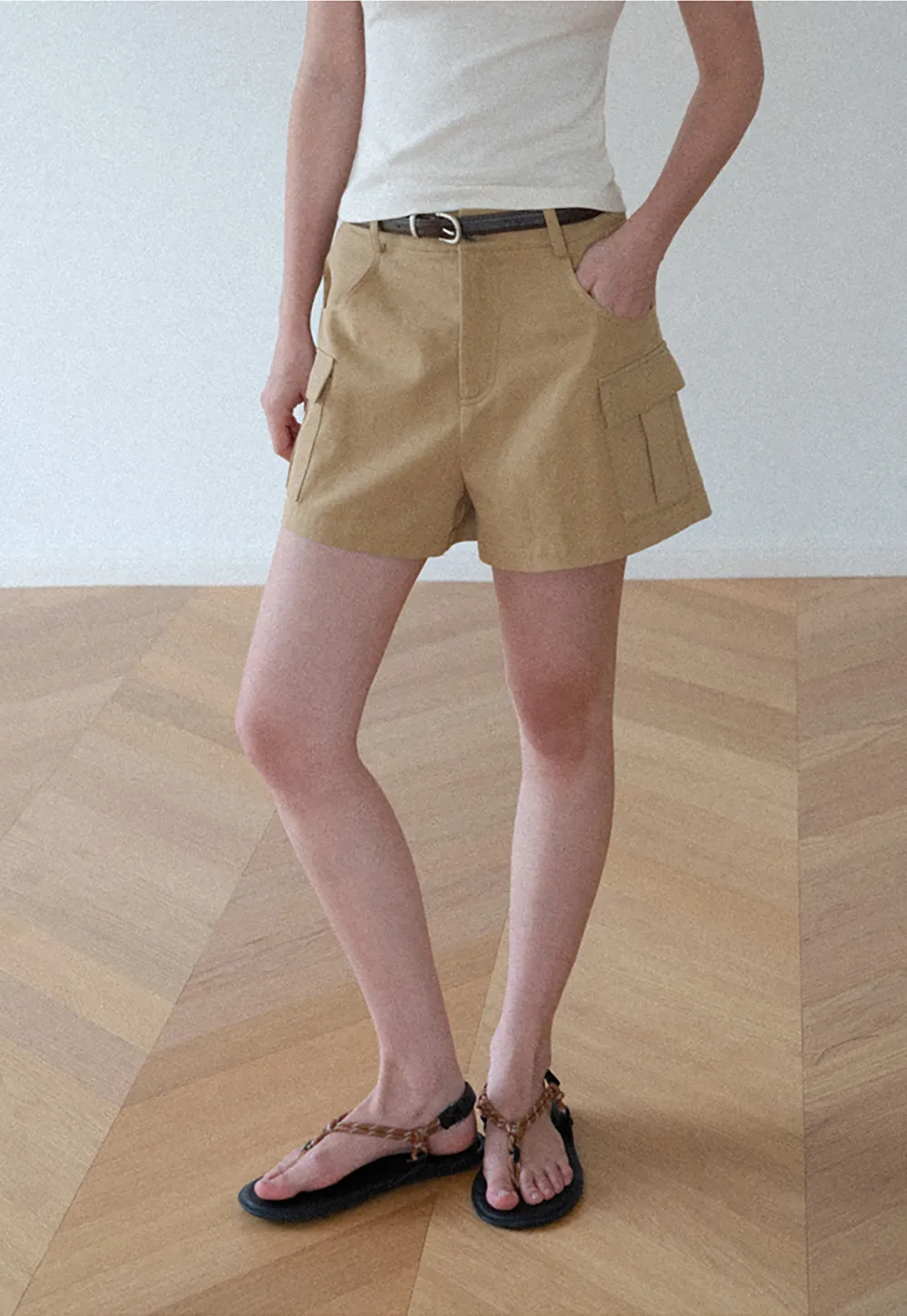Cargo Pocket High Waist Shorts