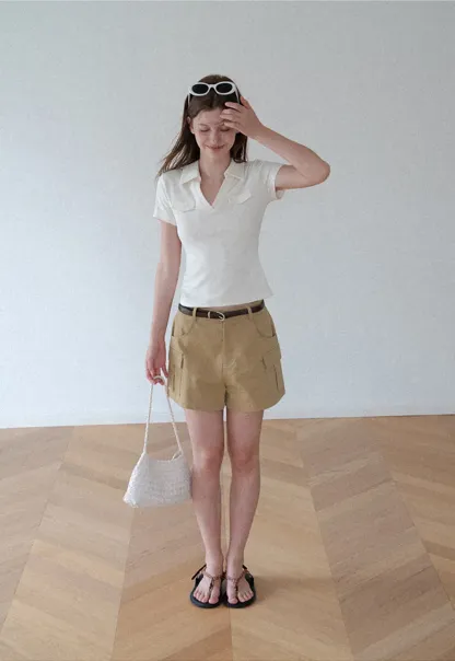 Cargo Pocket High Waist Shorts