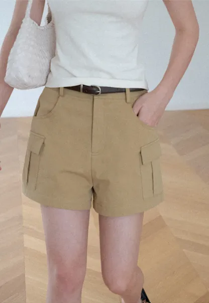 Cargo Pocket High Waist Shorts
