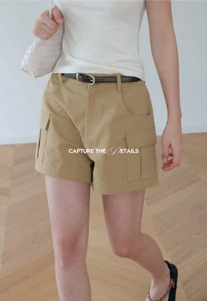 Cargo Pocket High Waist Shorts