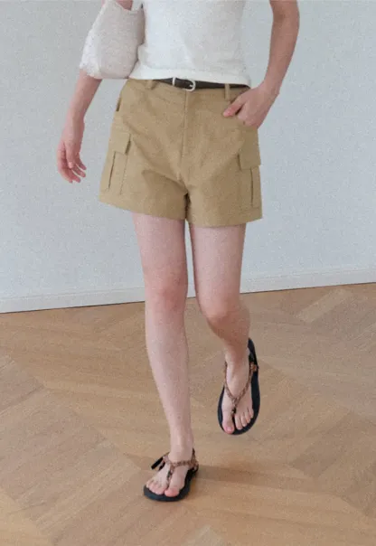 Cargo Pocket High Waist Shorts