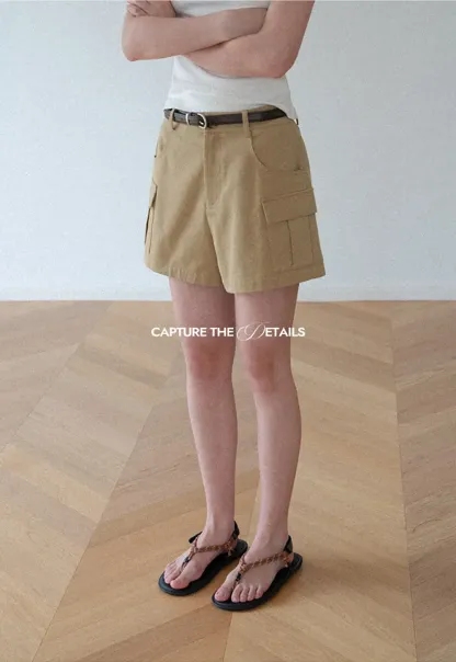 Cargo Pocket High Waist Shorts