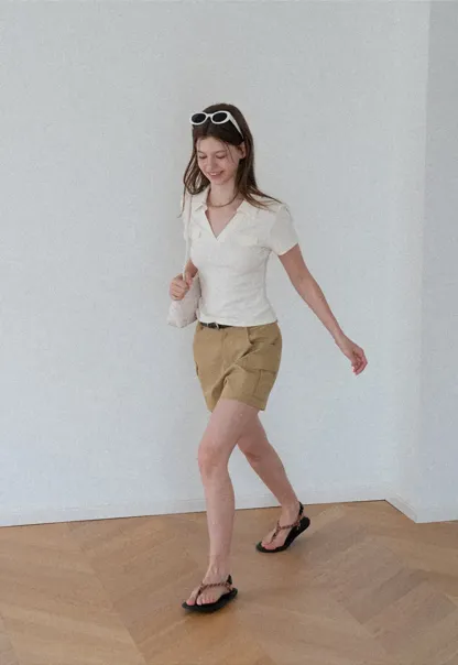 Cargo Pocket High Waist Shorts