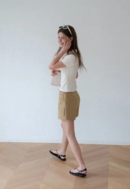 Cargo Pocket High Waist Shorts