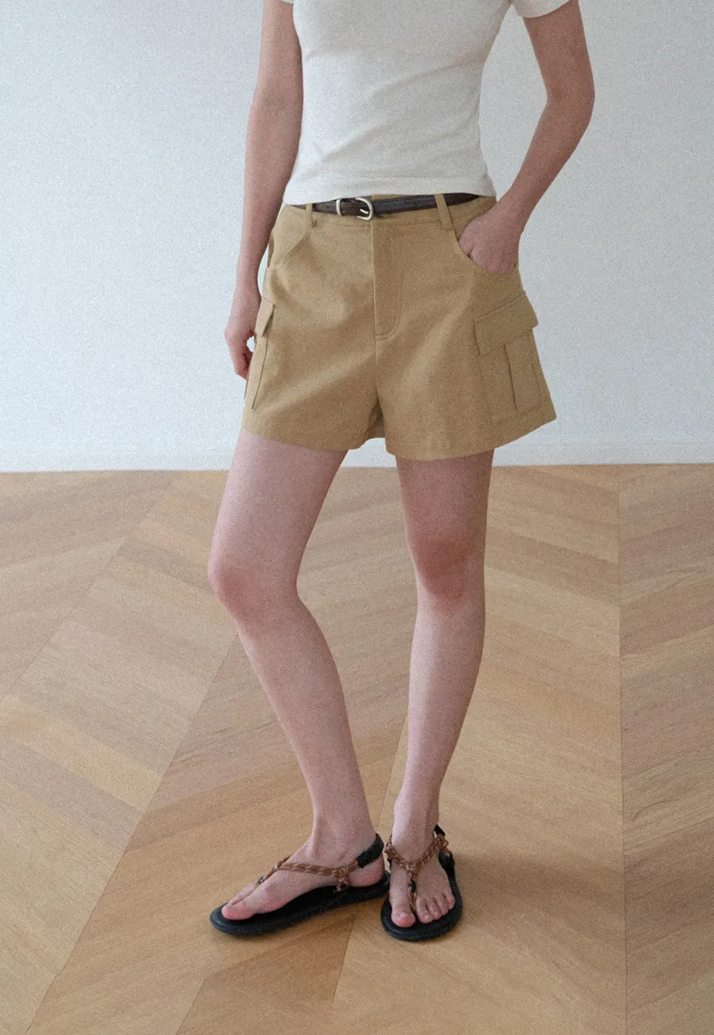 Cargo Pocket High Waist Shorts