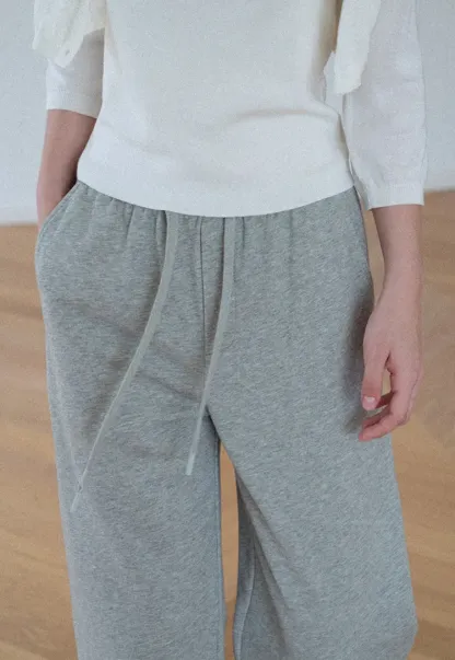 Wide Leg Drawstring Casual Pants