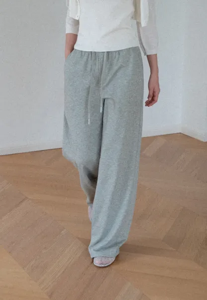 Wide Leg Drawstring Casual Pants