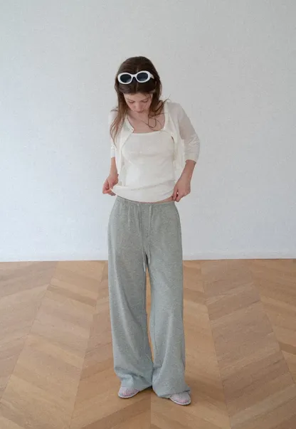 Wide Leg Drawstring Casual Pants