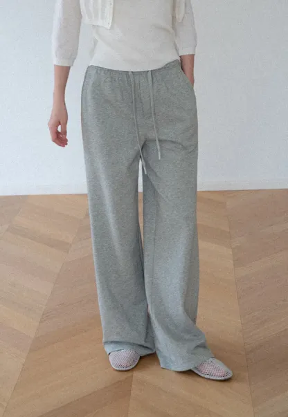 Wide Leg Drawstring Casual Pants
