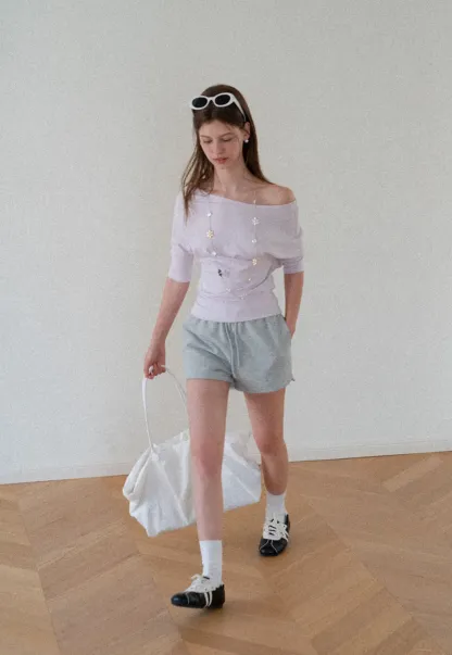 Drawstring Waist Cropped Sweatshorts
