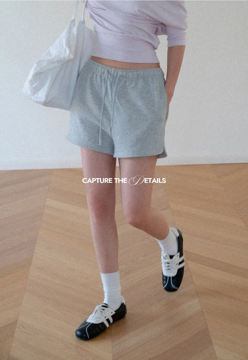 Drawstring Waist Cropped Sweatshorts