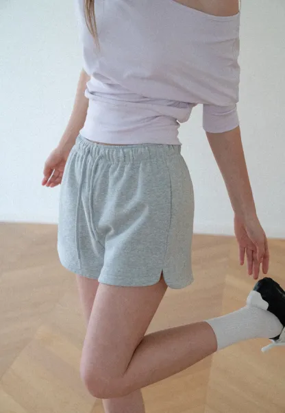Drawstring Waist Cropped Sweatshorts