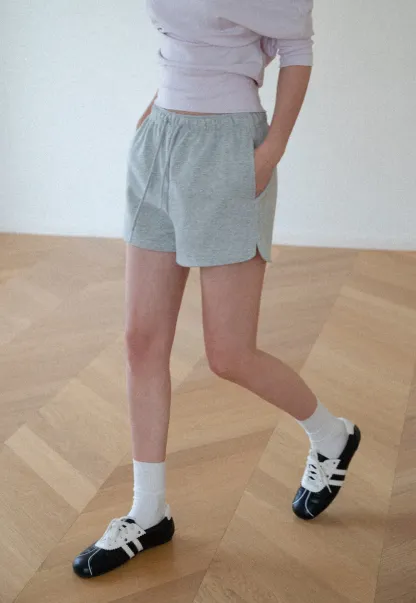 Drawstring Waist Cropped Sweatshorts