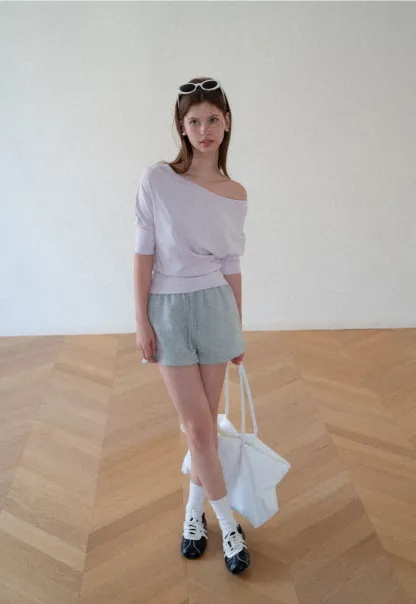 Drawstring Waist Cropped Sweatshorts