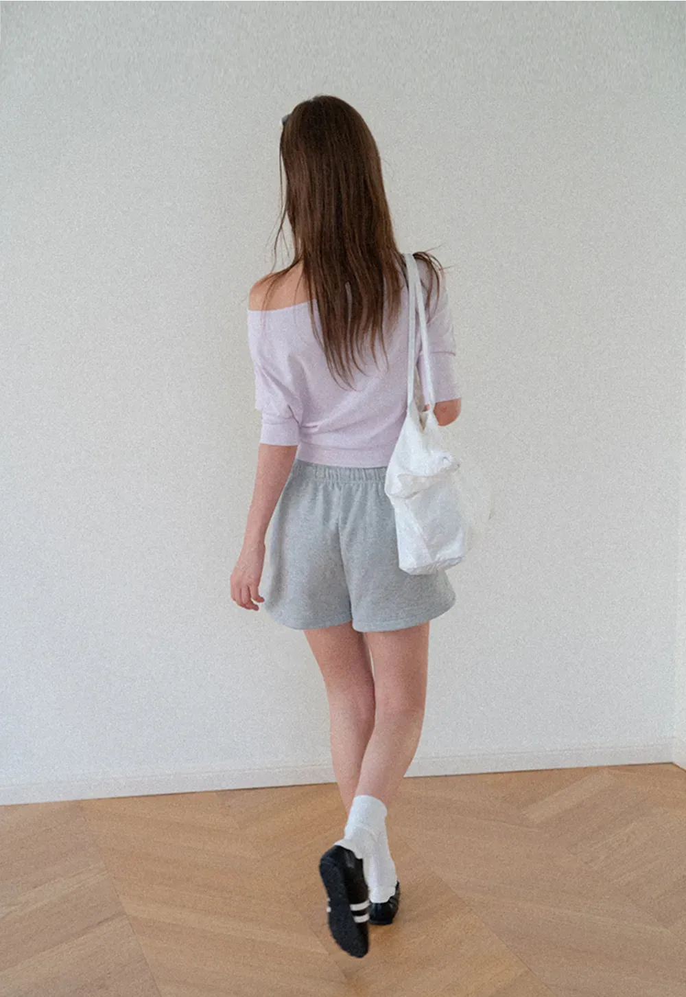 Drawstring Waist Cropped Sweatshorts