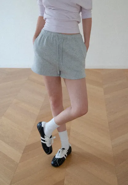 Drawstring Waist Cropped Sweatshorts
