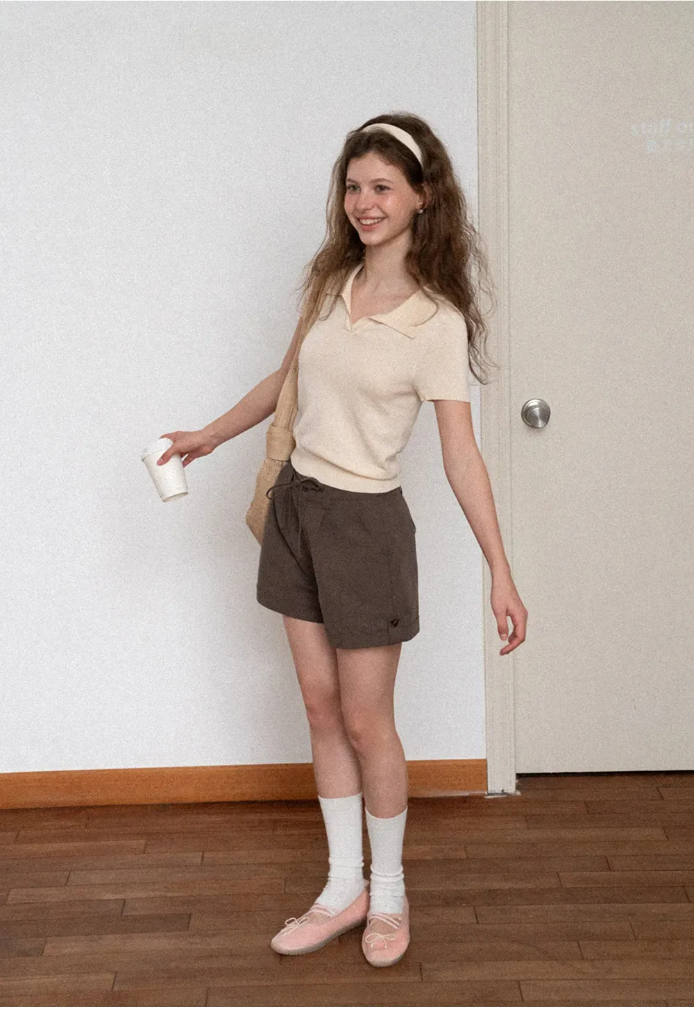 High Waist Drawstring Pleated Casual Shorts