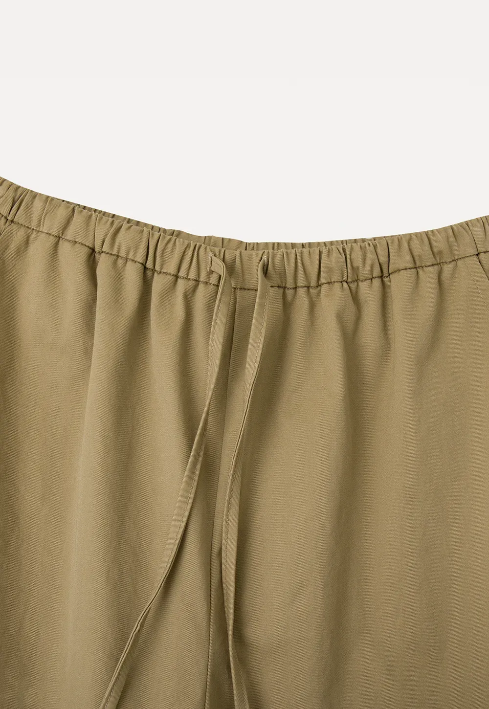 Pantalon décontracté à taille haute et jambes larges avec cordon de serrage