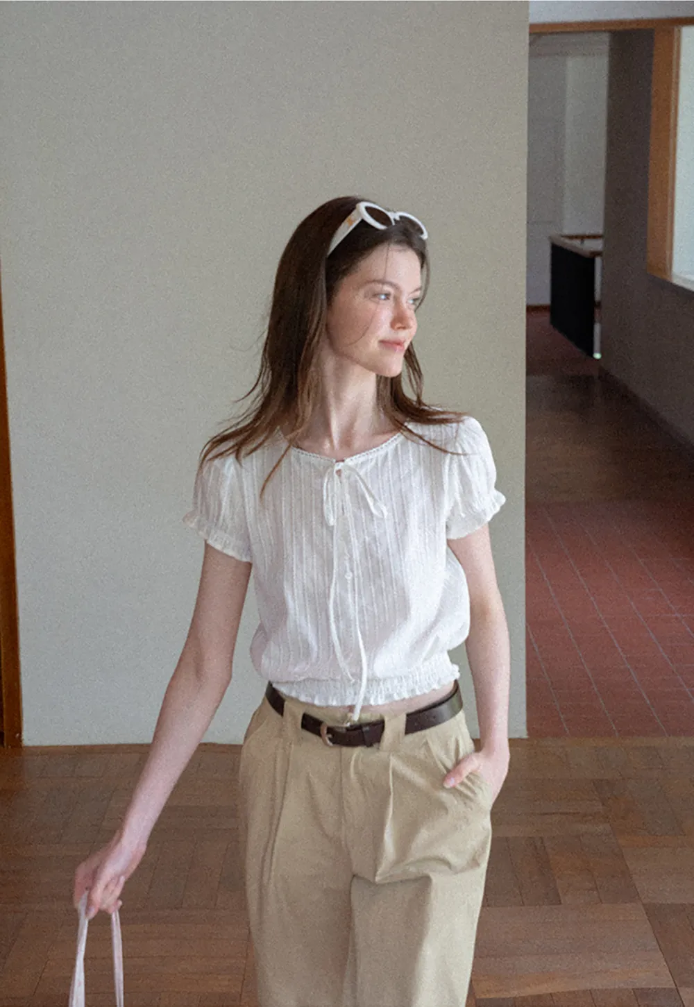 Pleated Wide Leg Casual Pants