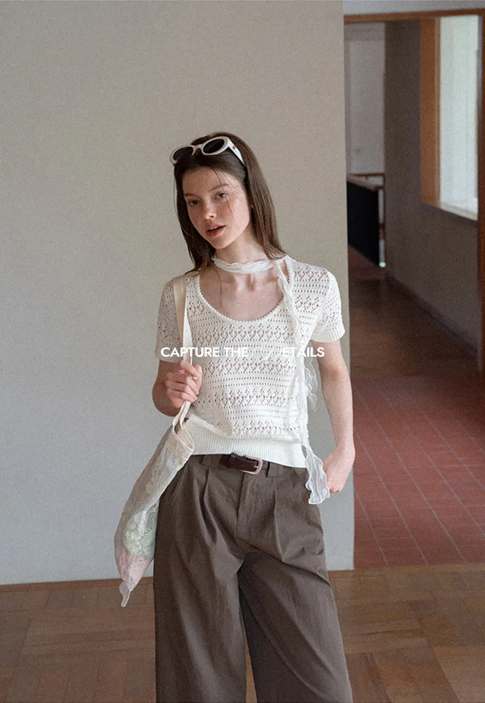 Pleated Wide Leg Casual Pants