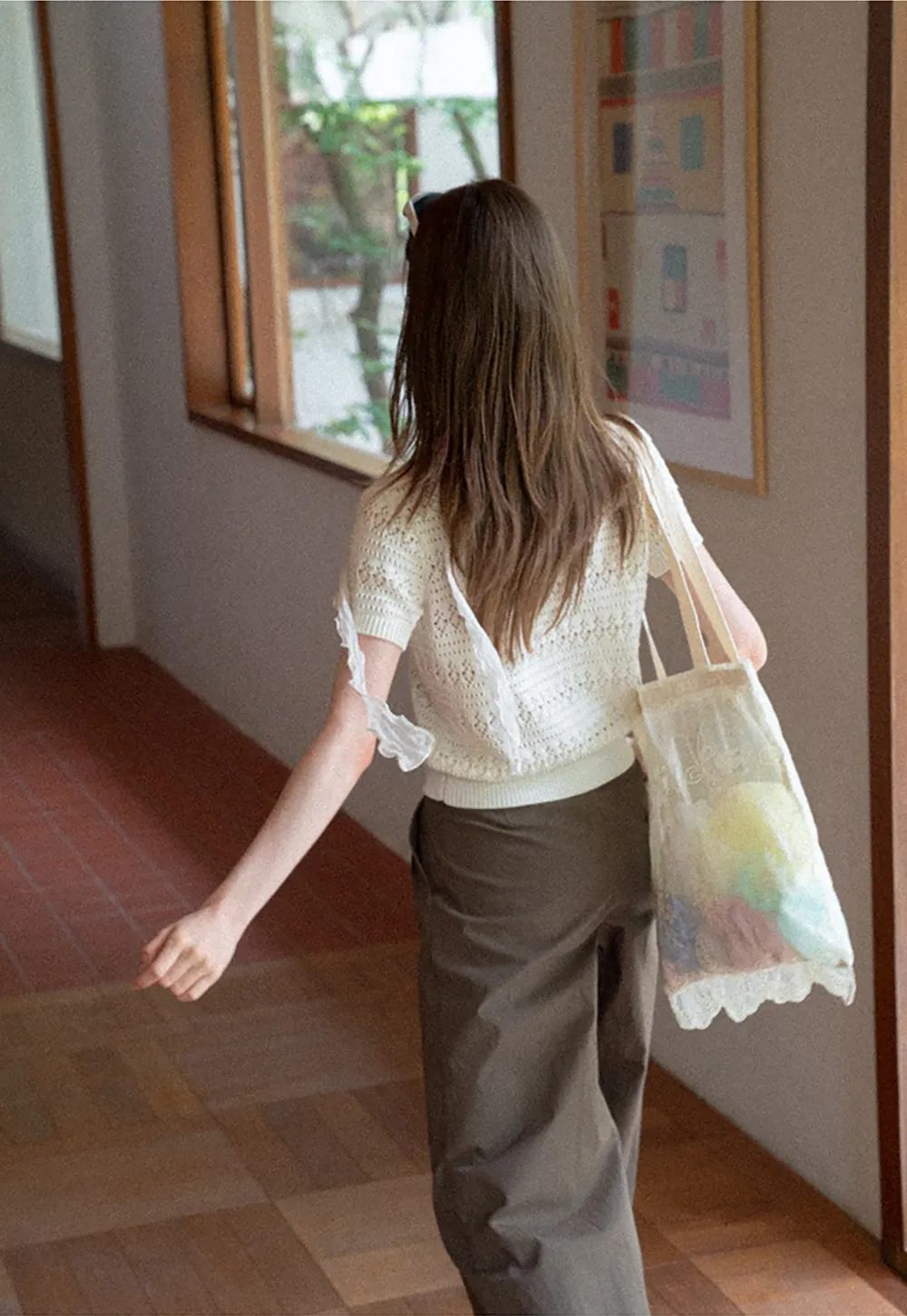 Pleated Wide Leg Casual Pants