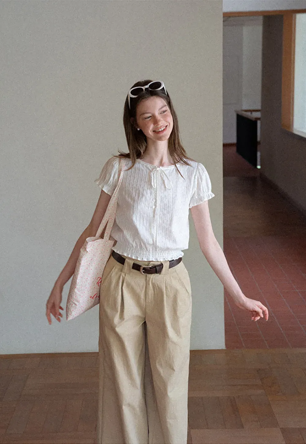 Pleated Wide Leg Casual Pants