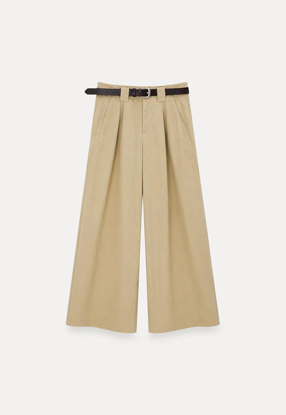 Pleated Wide Leg Casual Pants