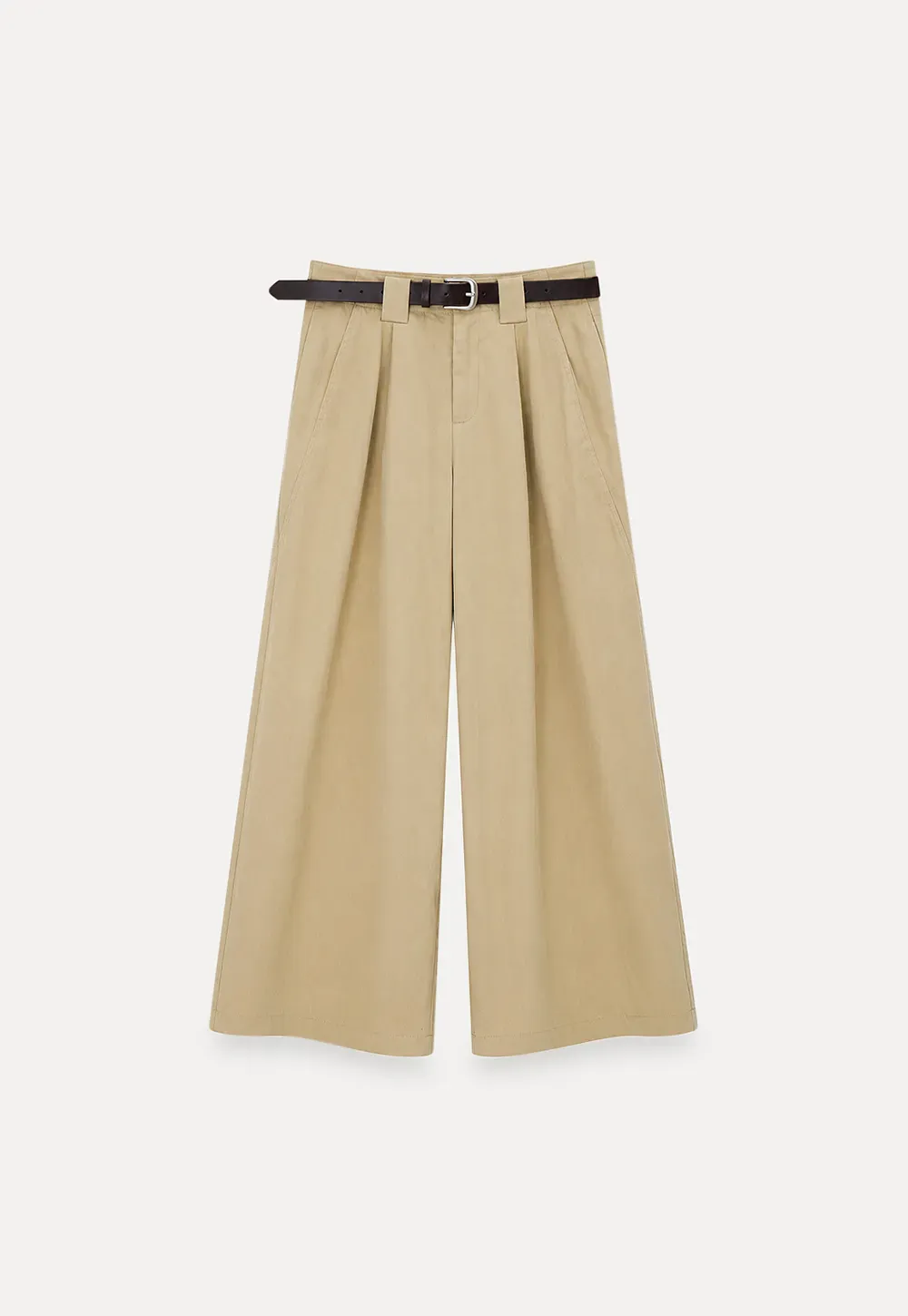 Pleated Wide Leg Casual Pants