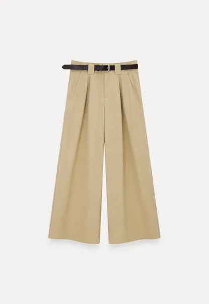 Pleated Wide Leg Casual Pants
